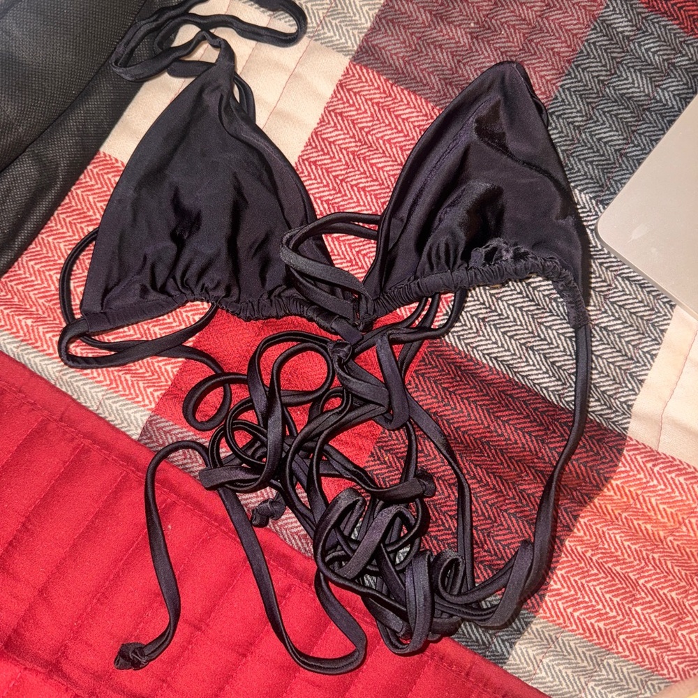 ALO Yoga Black Bikini Top